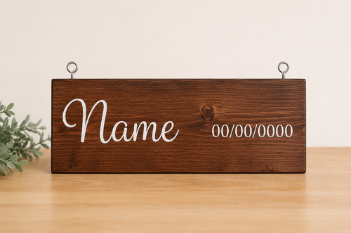 Personalized Grandkids Wood Sign | Custom Name & Birthdate