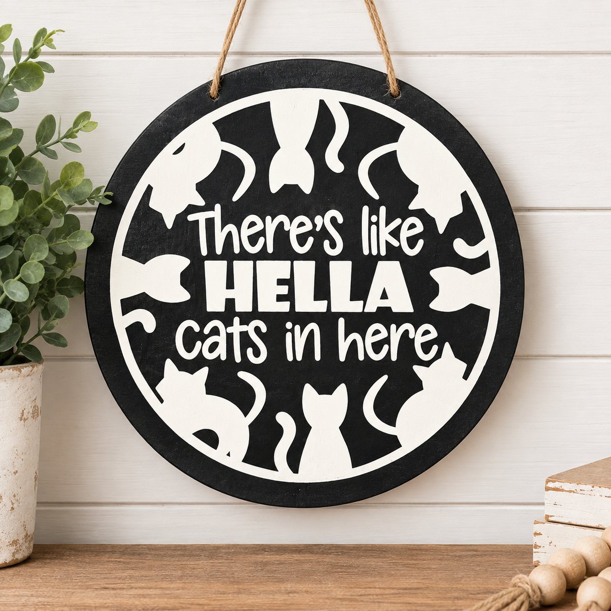 Hella Cats Door Sign