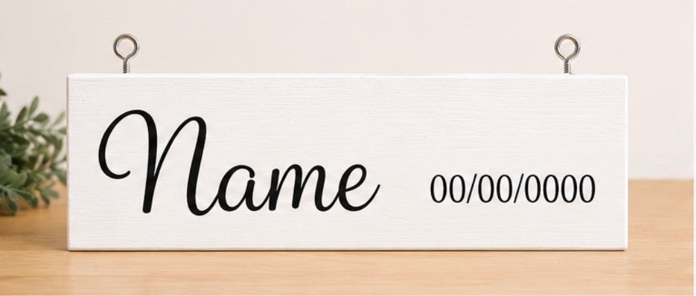 Personalized Grandkids Wood Sign | Custom Name & Birthdate