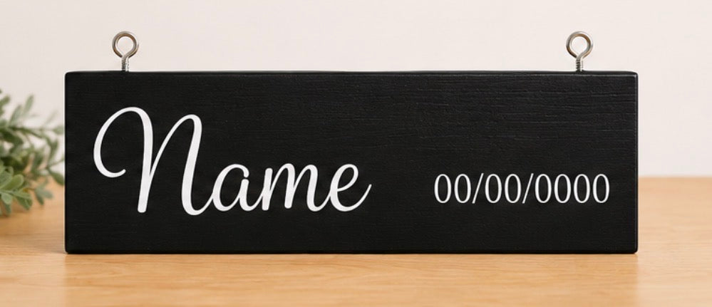 Personalized Grandkids Wood Sign | Custom Name & Birthdate
